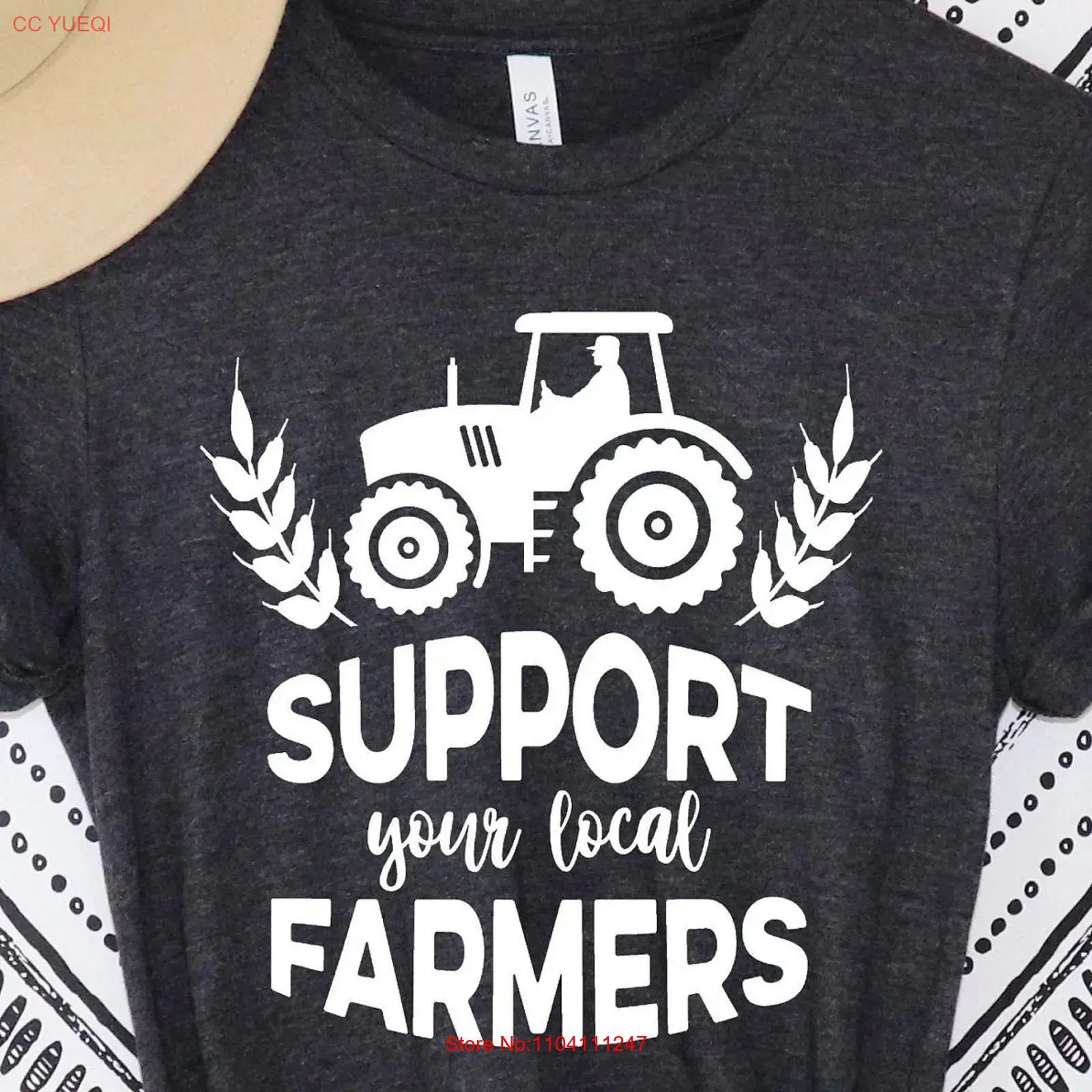 Vintage Fashion Market - Camiseta Apoie Seus Agricultores Locais, Agricultura,