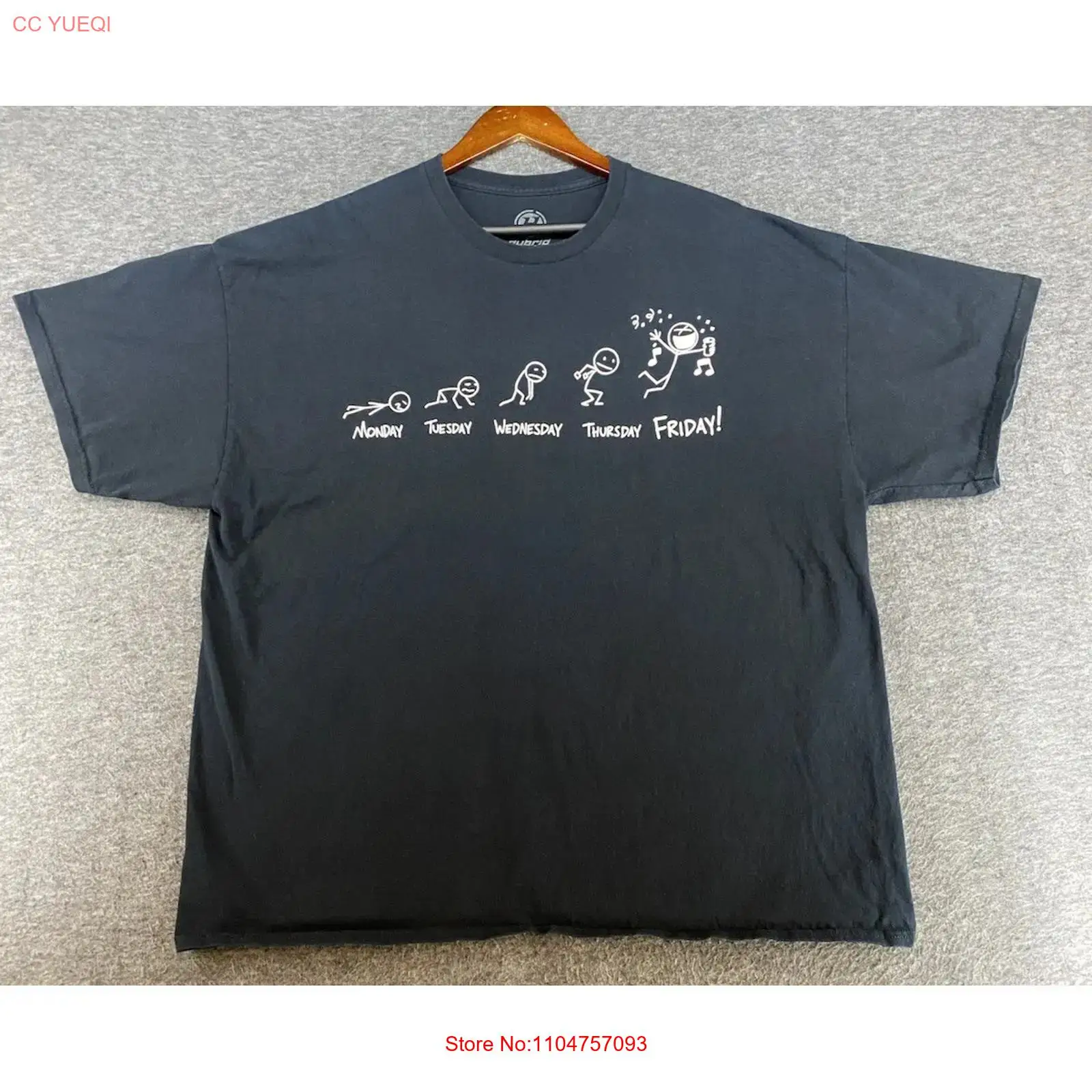 Vintage Fashion Week - Camiseta Engraçada Dias da Semana Stick