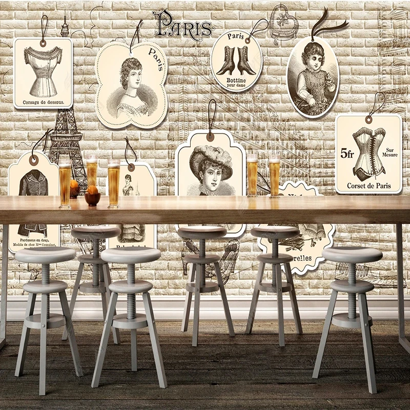 Vintage Fashion Tags - Papel de Parede Fotográfico 3D com