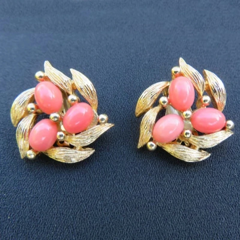 Vintage Fashion Vogue - Brincos vintage com incrustações de pedra