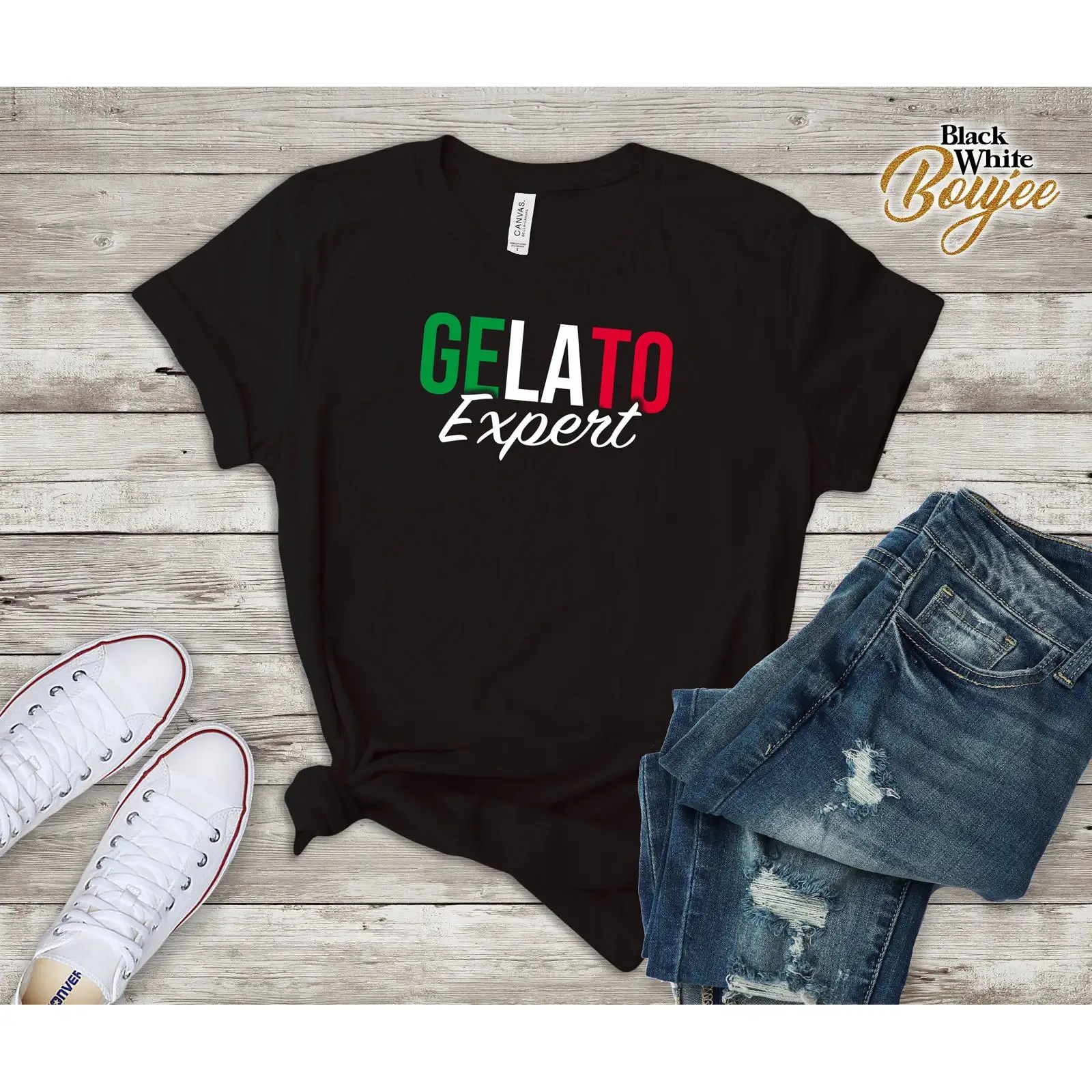 Vintage Fashion Expert - Camiseta GELATO Ice Cream Expert com