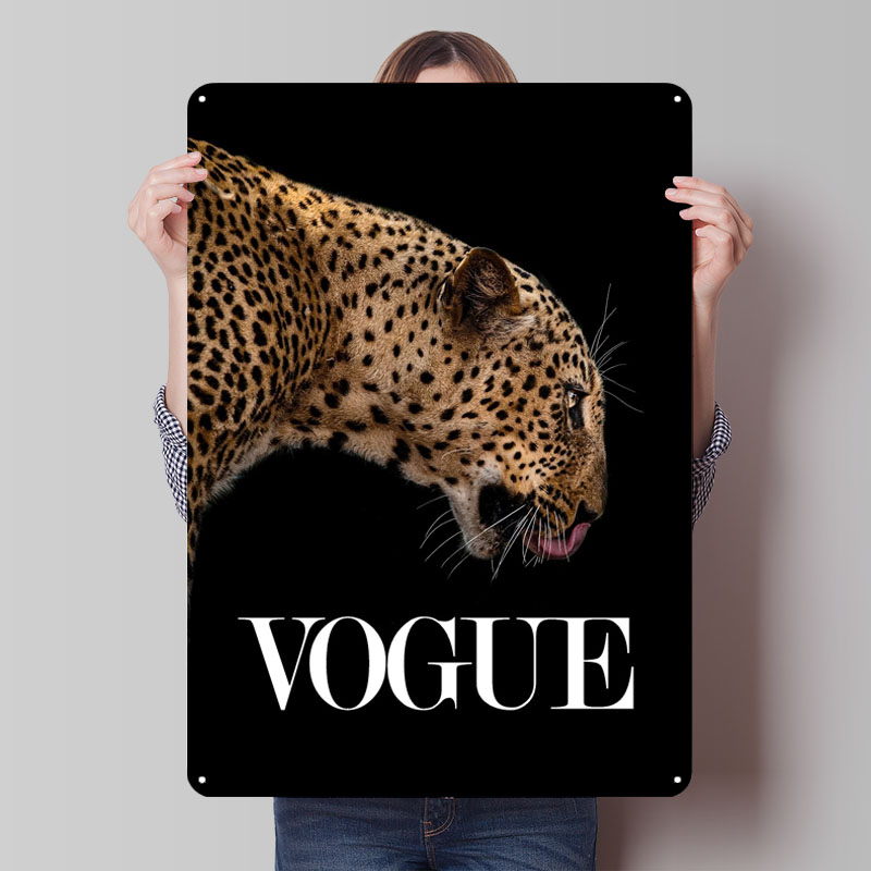 Vintage Fashion Vogue - Vogue moda cartaz sinais de metal
