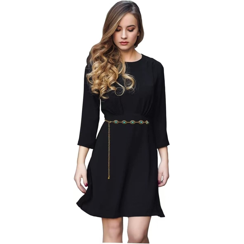 Corrente de cintura boêmia par - Vintage Fashion Look avaliação e preço
