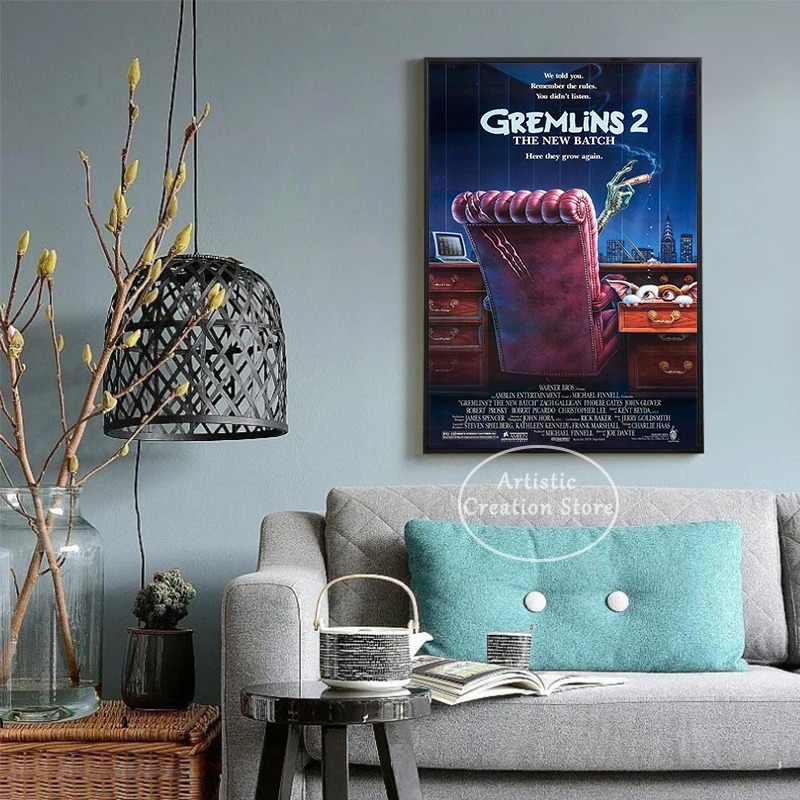 Filme clássico gremlins poster - Vintage Fashion Illustrations avaliação e preço