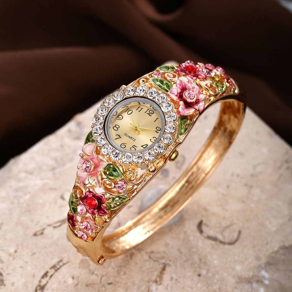 Relógio vintage rico em flores - Vintage Fashion Week avaliação e preço