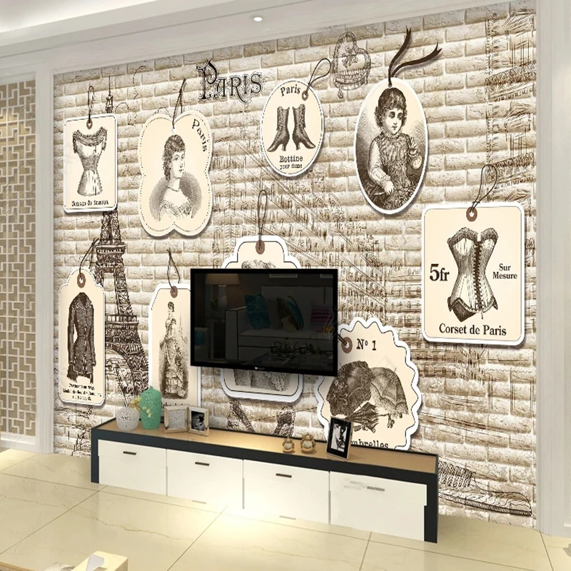 Papel de Parede Fotográfico 3D - Vintage Fashion Tags avaliação e preço