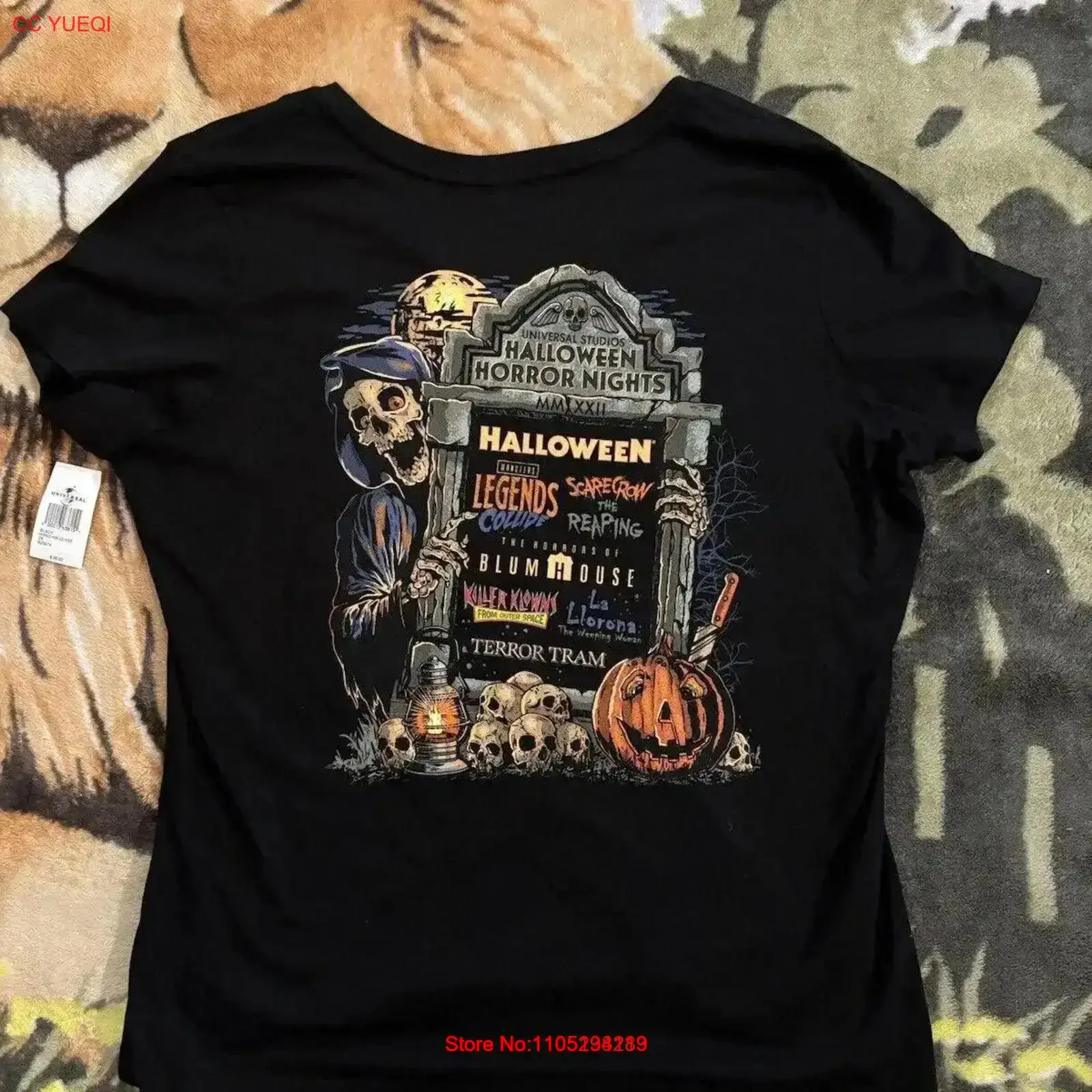 Novo halloween horror noites t - Vintage Fashion Tags avaliação e preço