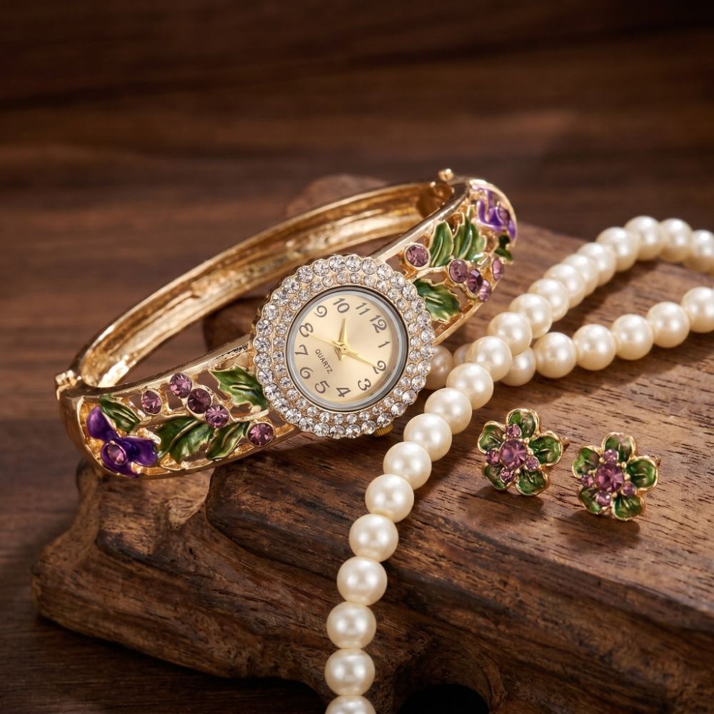 Relógio Vintage Rico em Flores - Vintage Fashion Week avaliação e preço