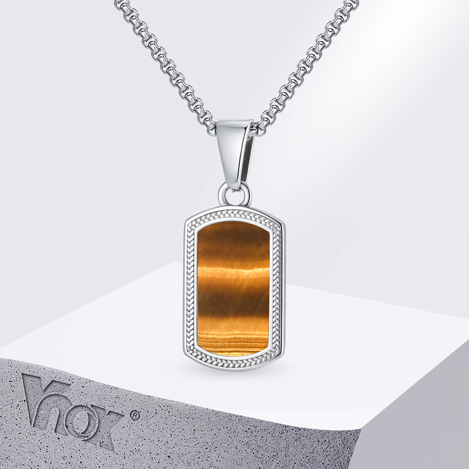 Vnox colar com pingente de ped - Vintage Fashion Tags avaliação e preço